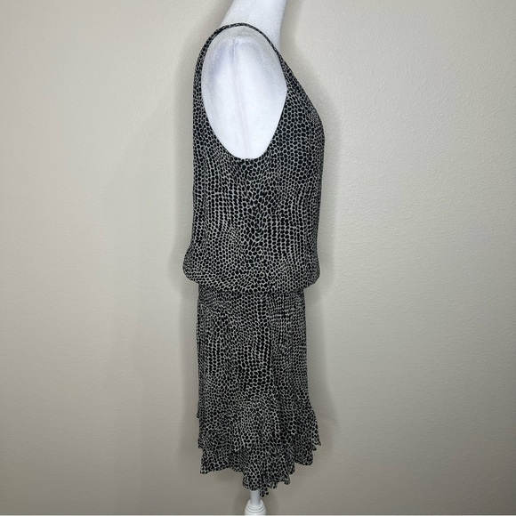 Ramy Brook BITSY 100% Silk Black & White Polka Dot Sleeveless Drop Waist Dress - Picture 12 of 16